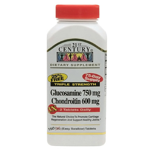 21St Century Triple Strength Glucosamine And Chondroitin - 150 Tablets